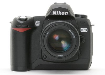 Nikon D70 front view